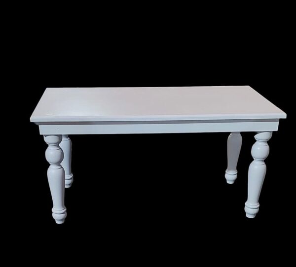 Dikdötgen Sehpa Beyaz Torna Ayak Kirala